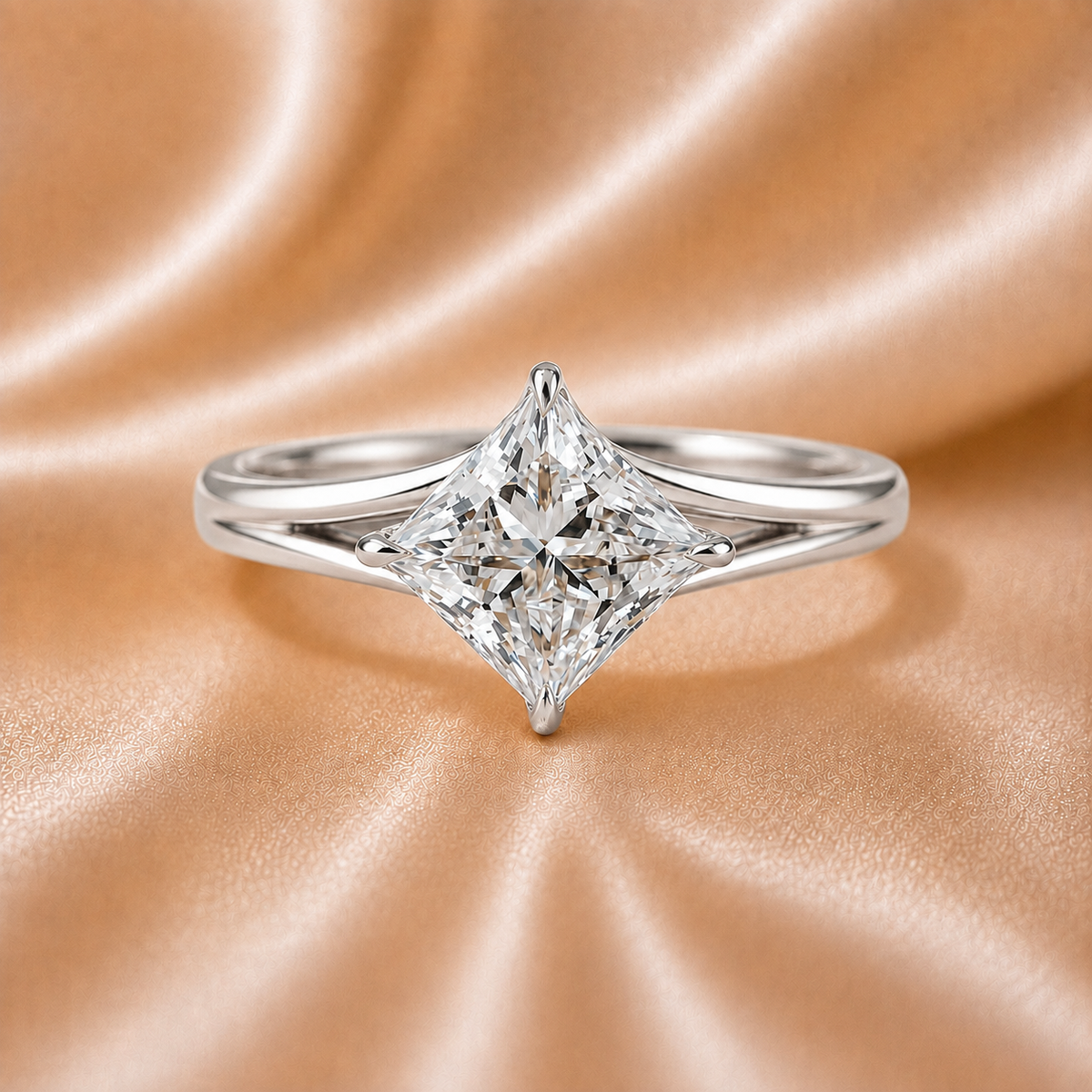 Radiant Split-Shank Princess Solitaire