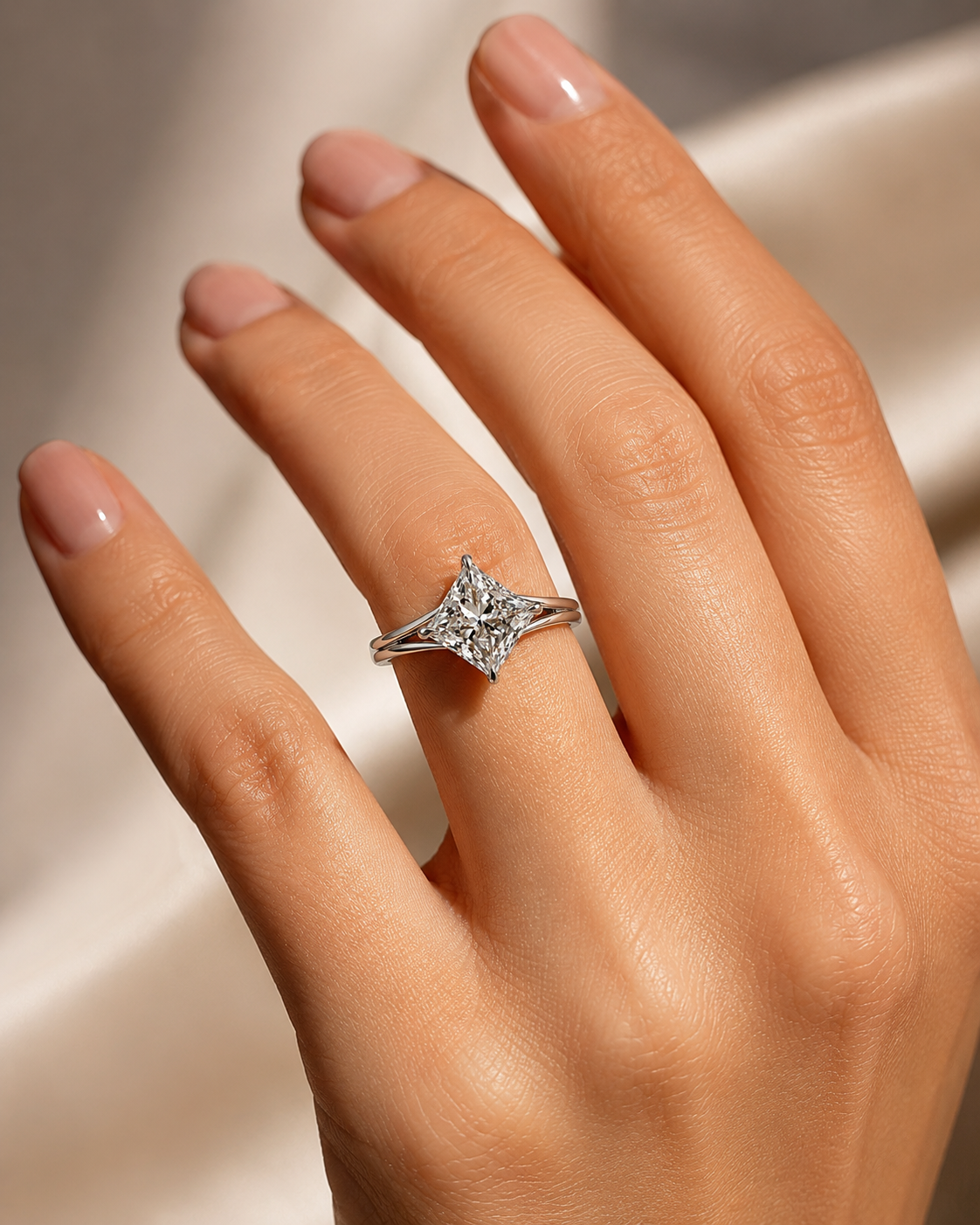Radiant Split-Shank Princess Solitaire