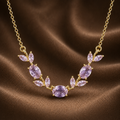 Whispering Leaves Lavender Necklace