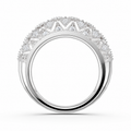 Women’s Certified Natural Diamond Vintage Filigree Wide Statement Band
