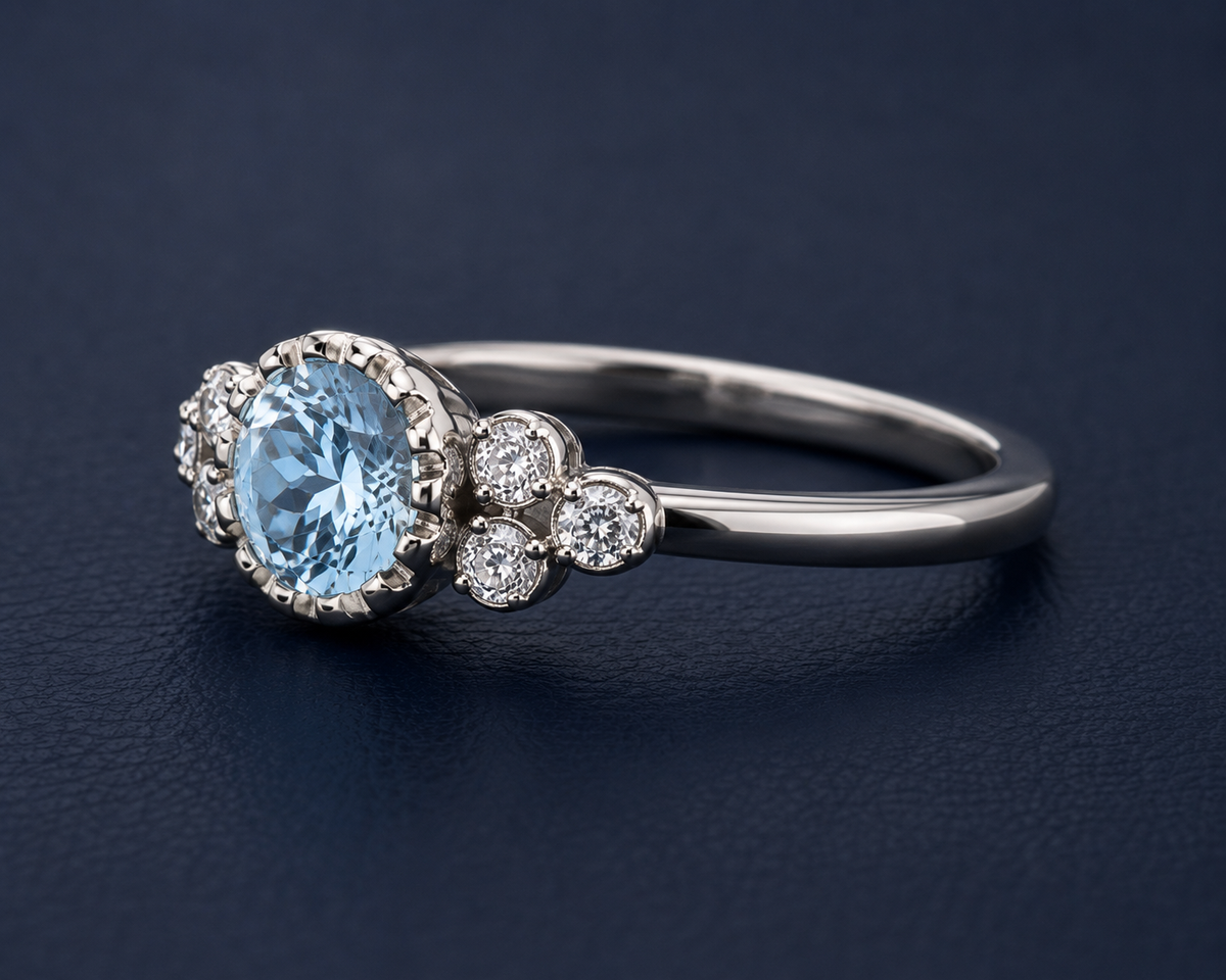 Engagement Ring The Celestial Blue Dream Ring | Nova Stella Jewels
