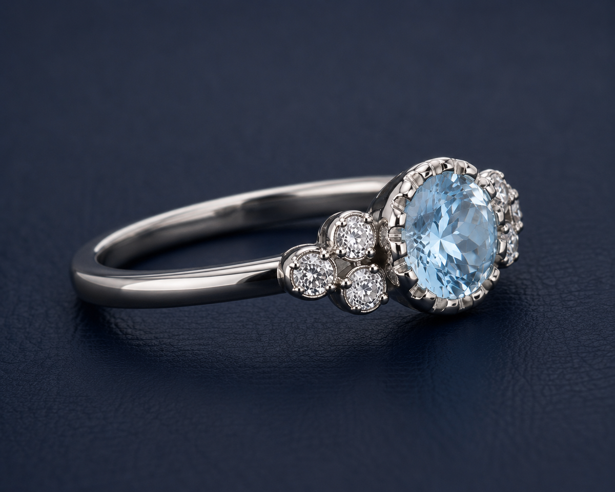 Engagement Ring The Celestial Blue Dream Ring | Nova Stella Jewels