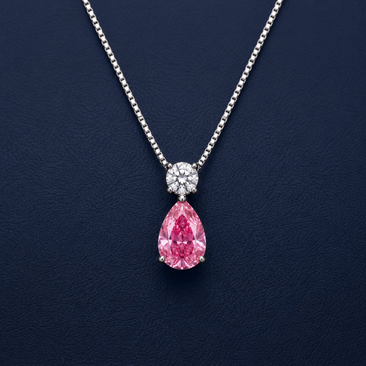 The Eternal Radiance Pink Teardrop Pendant