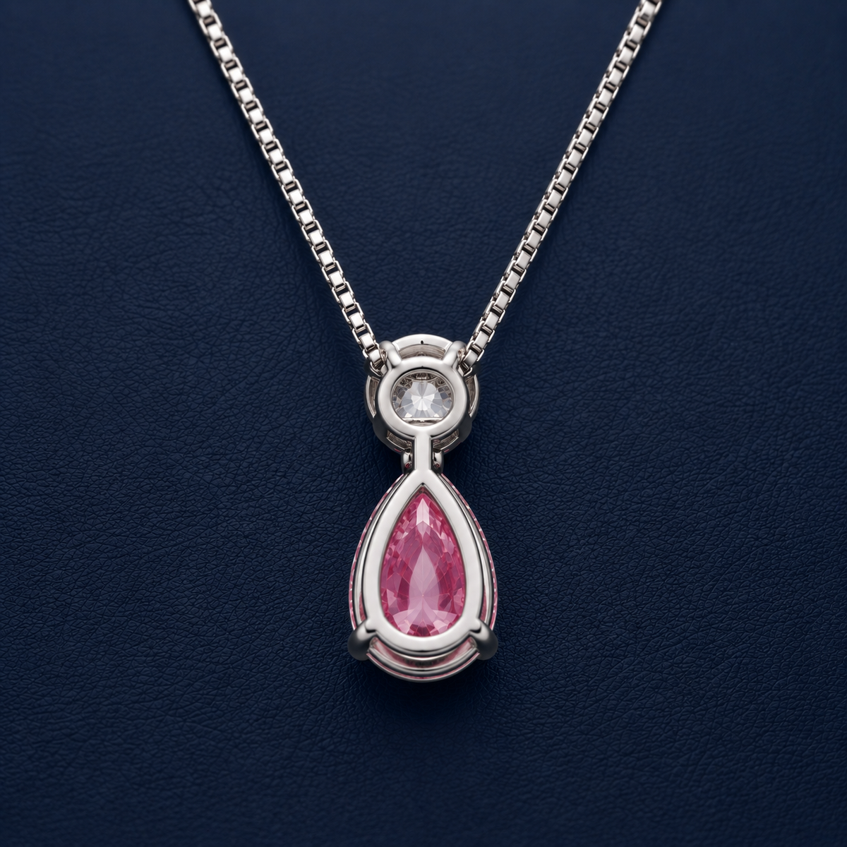 The Eternal Radiance Pink Teardrop Pendant