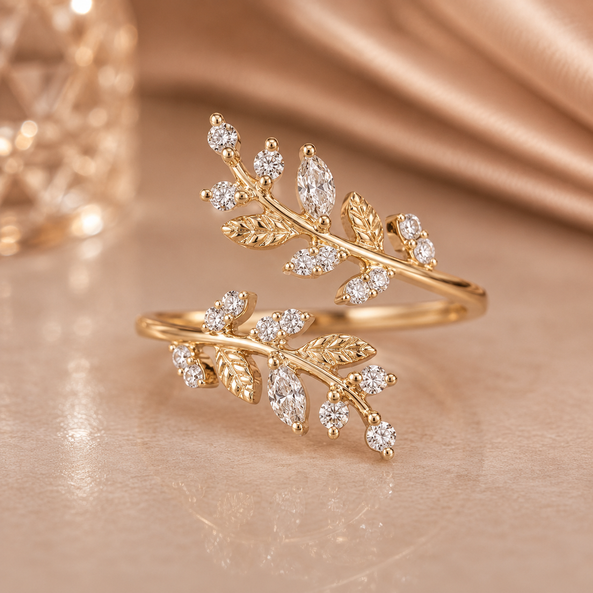 The Elysian Vine Certified Lab-Grown Diamond Botanical Ring