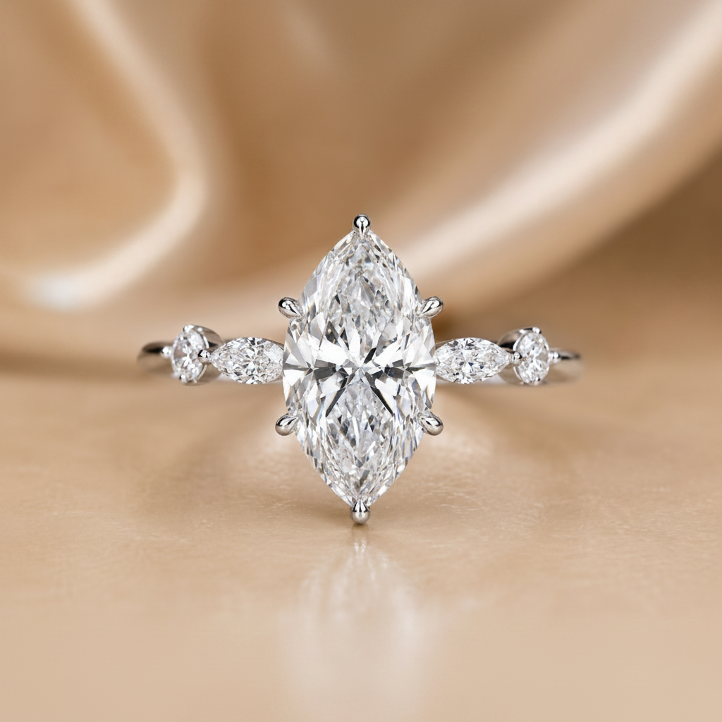 The Majesty Marquise Cut Certified Lab-Grown Diamond Ring