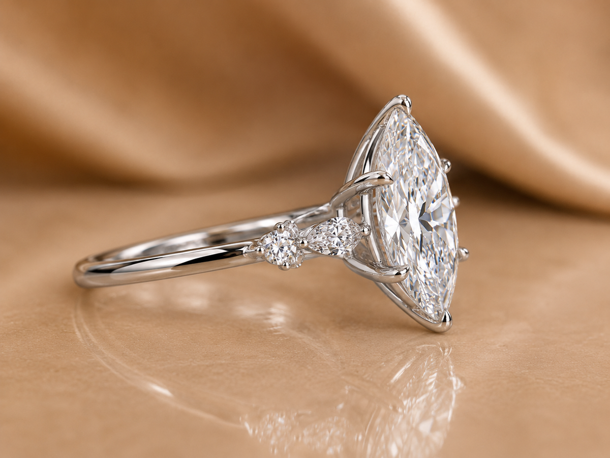The Majesty Marquise Cut Certified Lab-Grown Diamond Ring