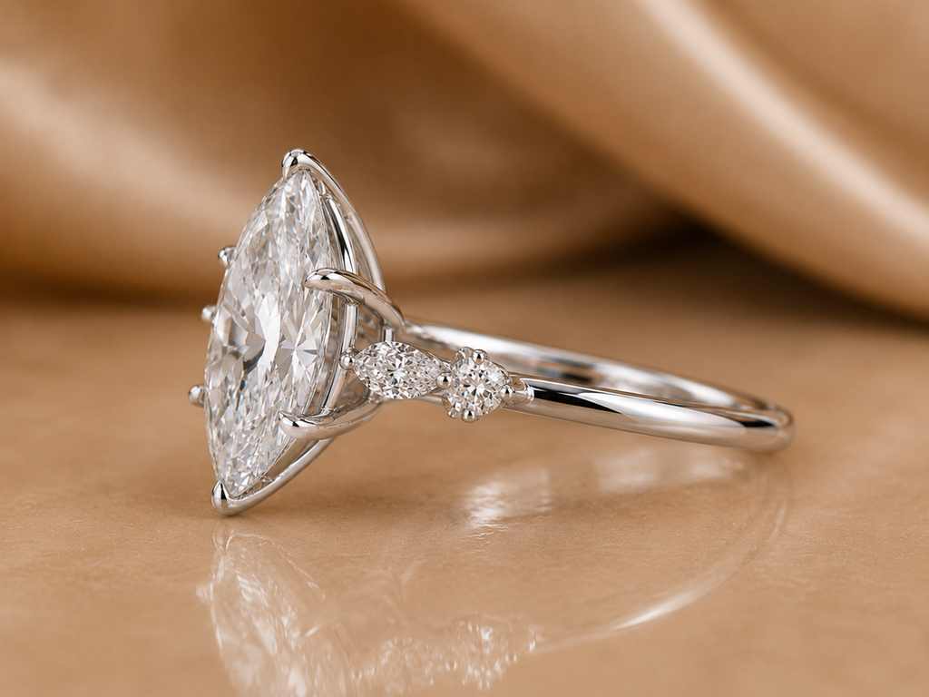 The Majesty Marquise Cut Certified Lab-Grown Diamond Ring