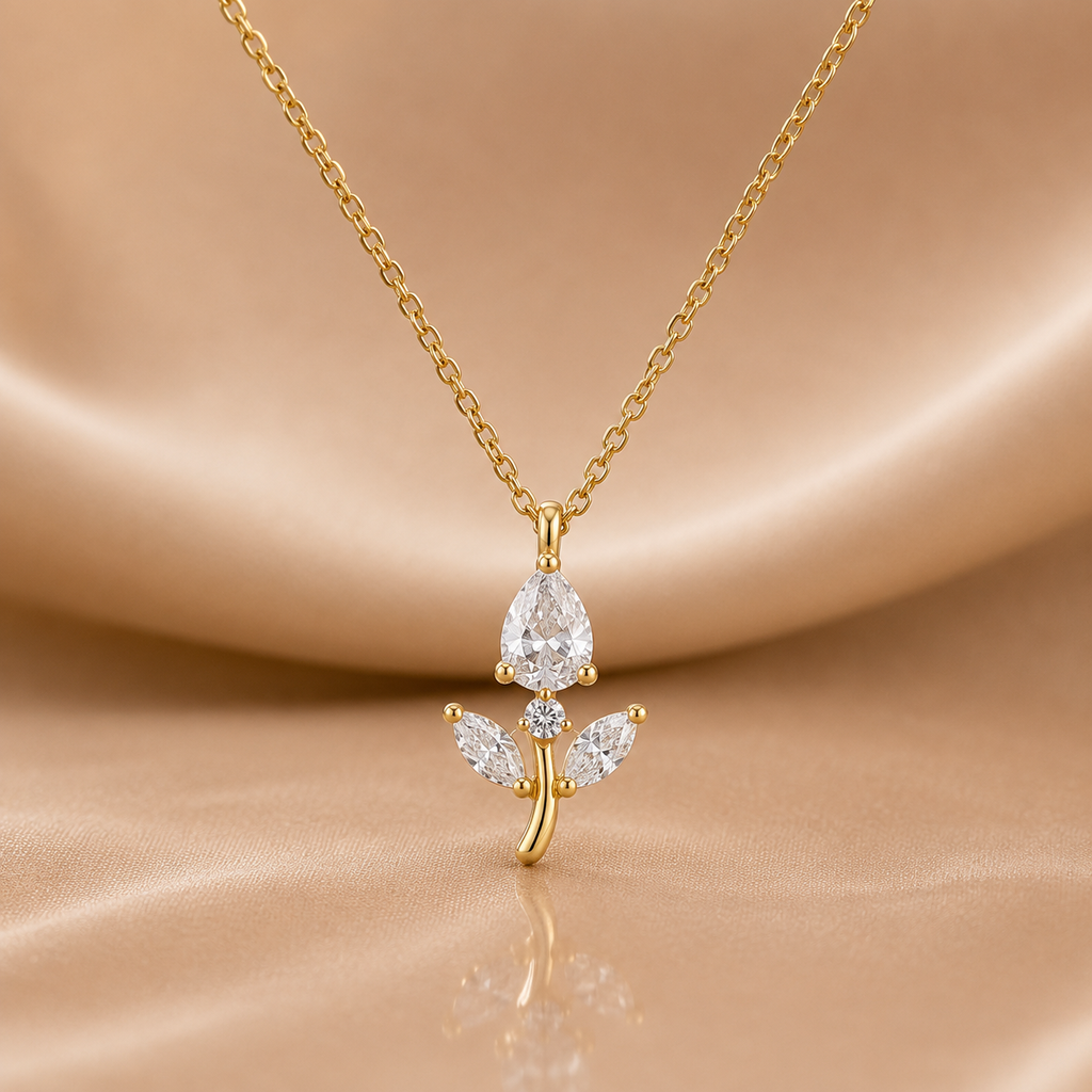 The Eternal Bloom Pear & Marquise Diamond Pendant