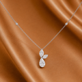 The Crystal Flora Pear Drop Diamond Necklace