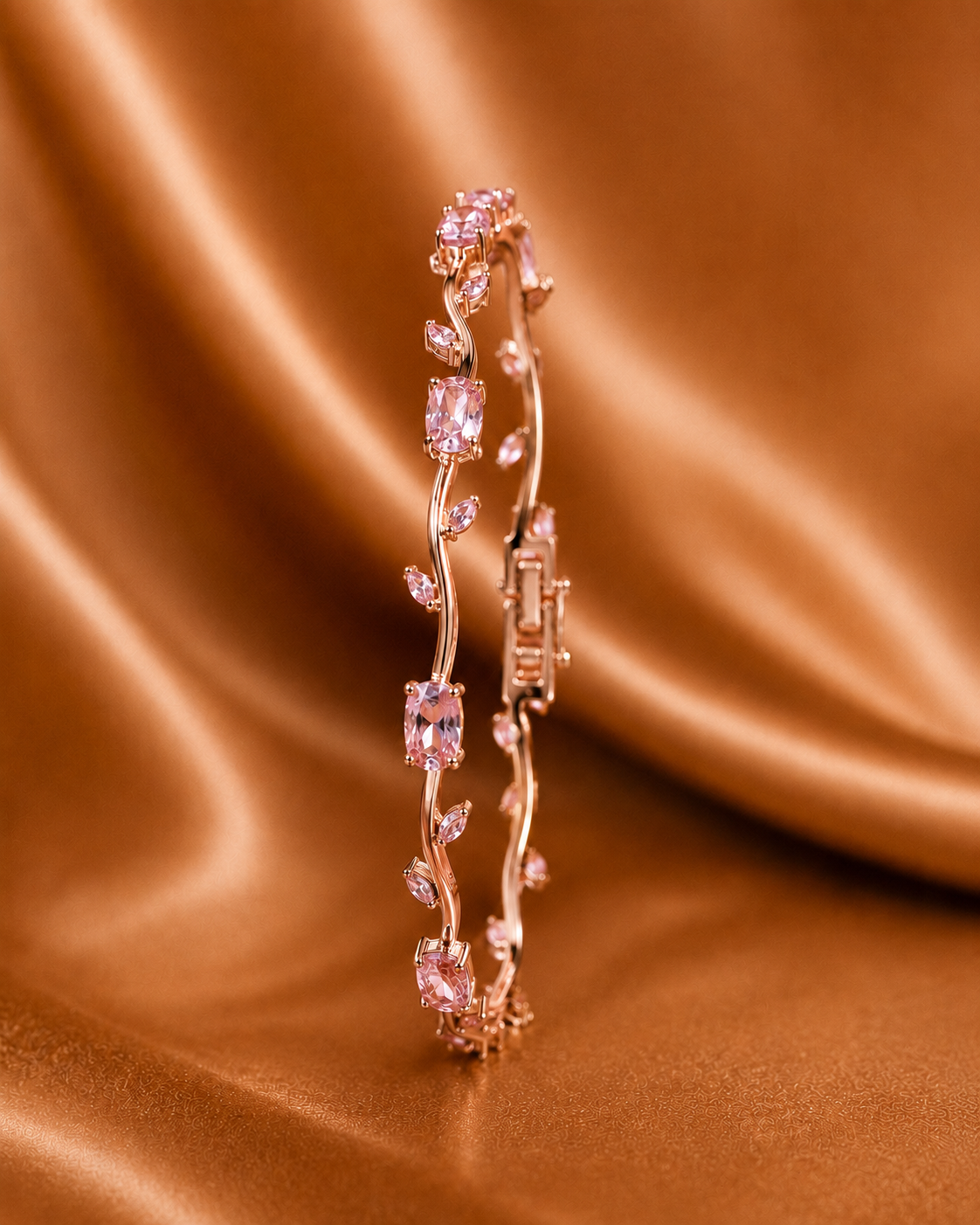 The Pink Flora Vine Bracelet by Novastella Jewels