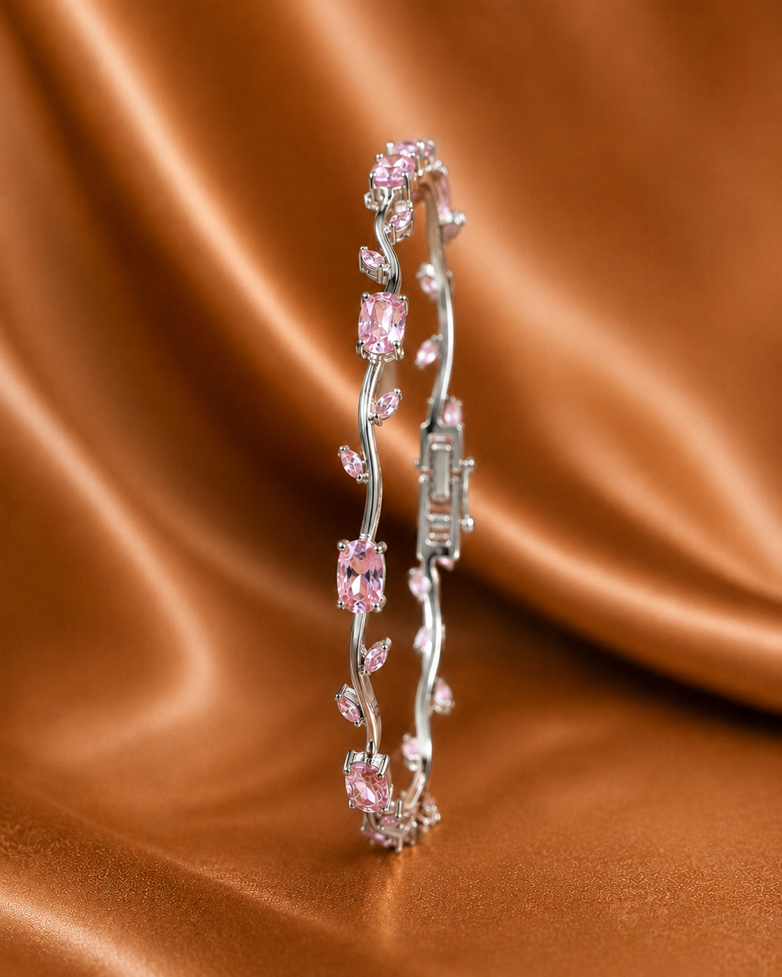 The Pink Flora Vine Bracelet by Novastella Jewels