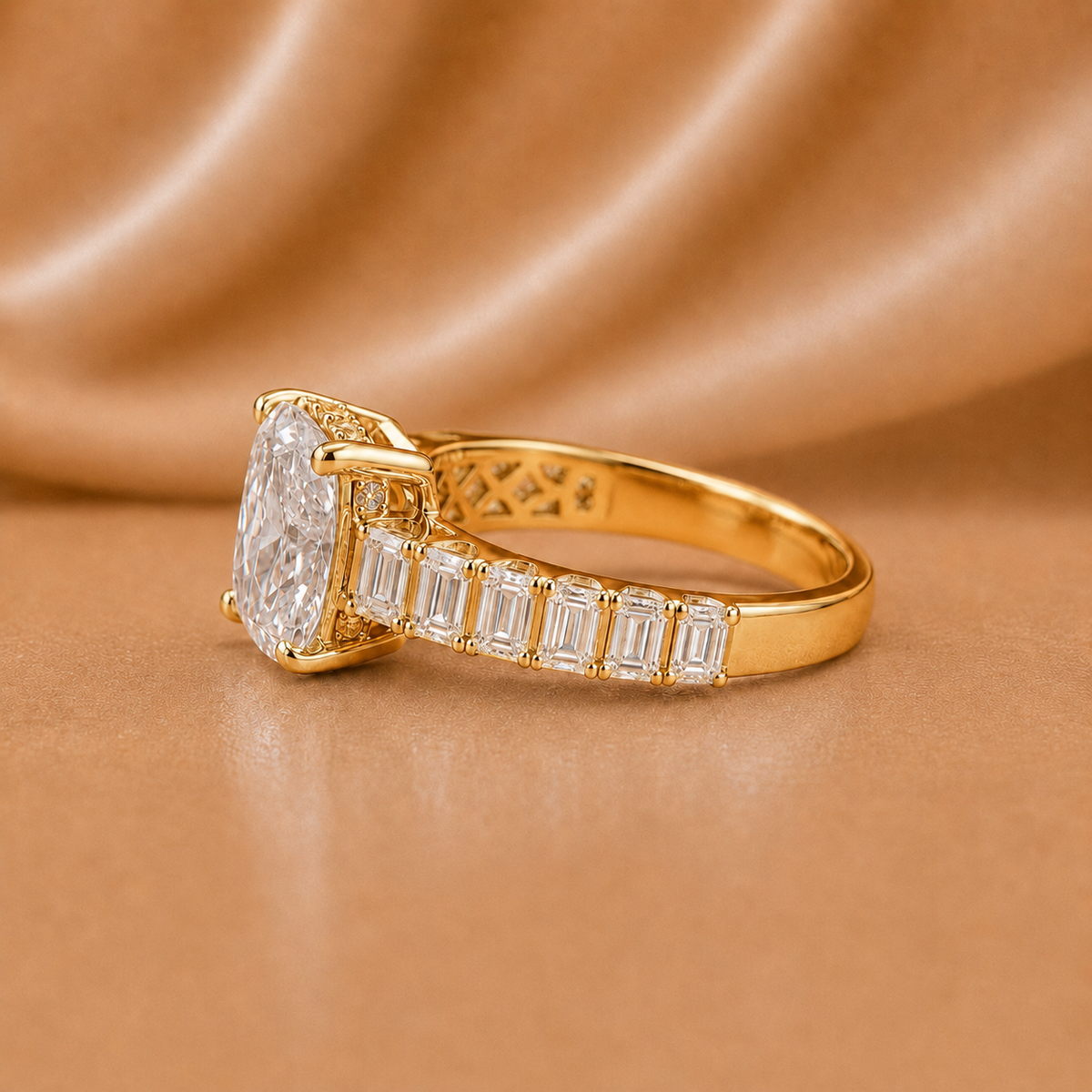 The Sovereign Radiant & Emerald Diamond Ring