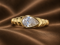The Chevron Pear Bezel Ring