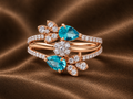The Ethereal Twin Pear Floral Ring