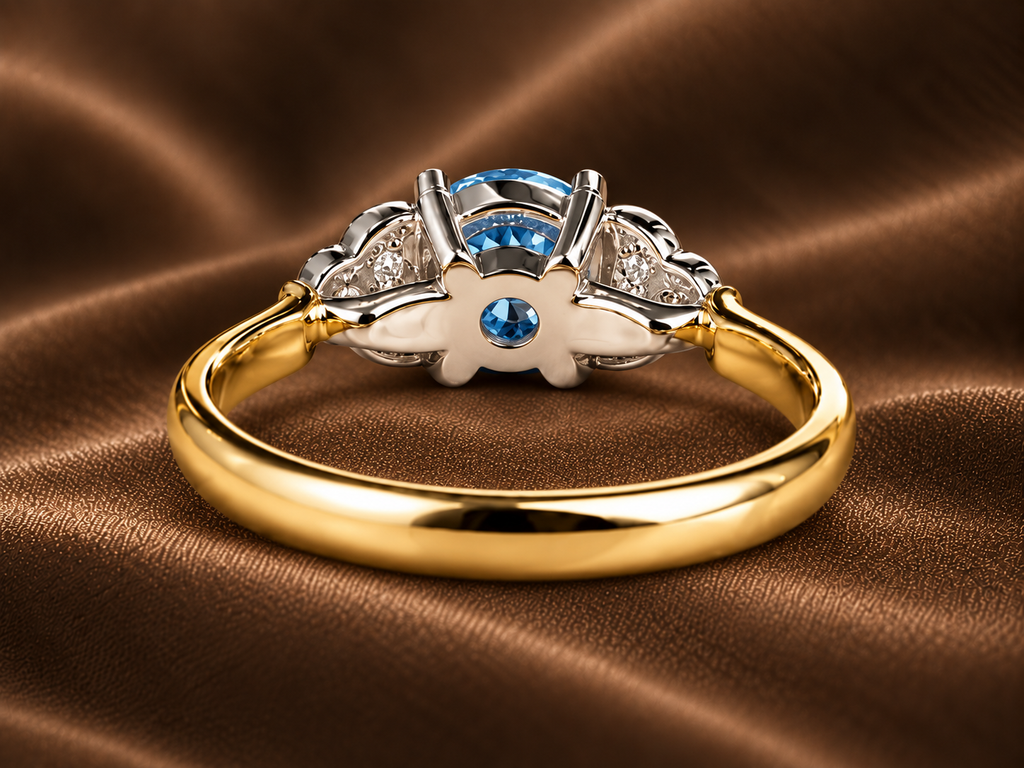 The Royal Blue Round Brilliant Cluster Ring