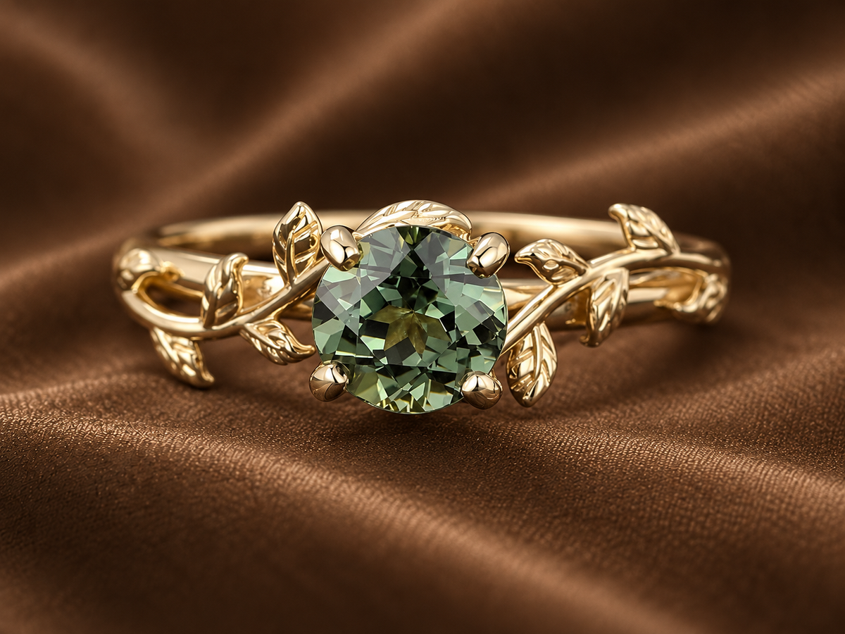 The Evergreen Solitaire & Curved Diamond Band Set