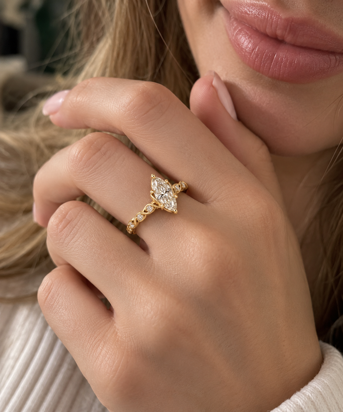 The Marquise Infinity Diamond Ring