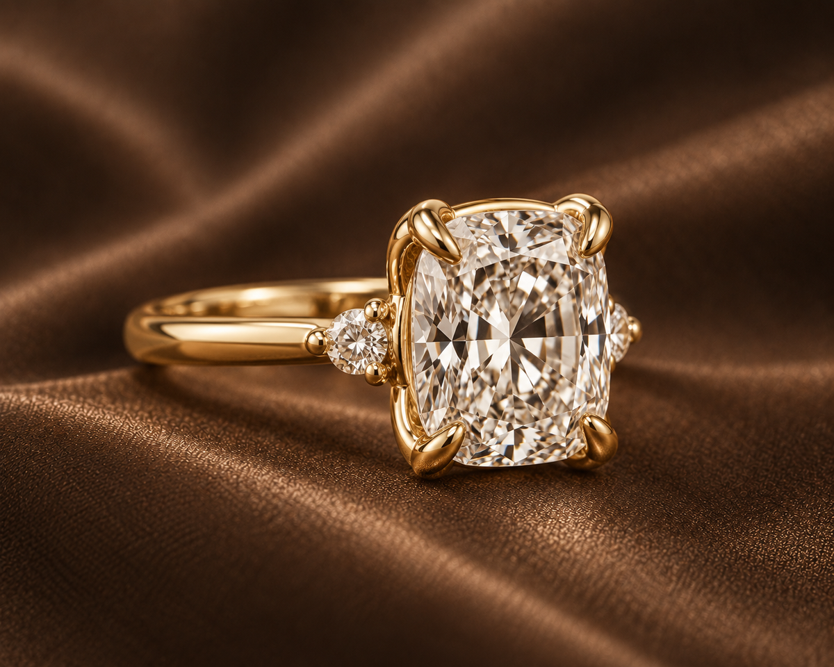 The Cushion Cut Petal Diamond Ring