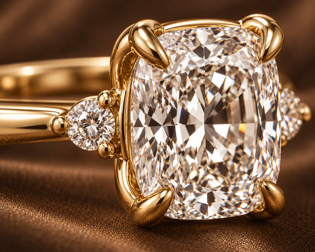 The Cushion Cut Petal Diamond Ring
