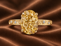 The Vintage Floral Fancy Yellow Oval Ring