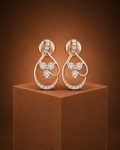 Interlocking Twist & Diamond Trio Earrings