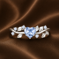 Botanical Frost Heart Sapphire Ring
