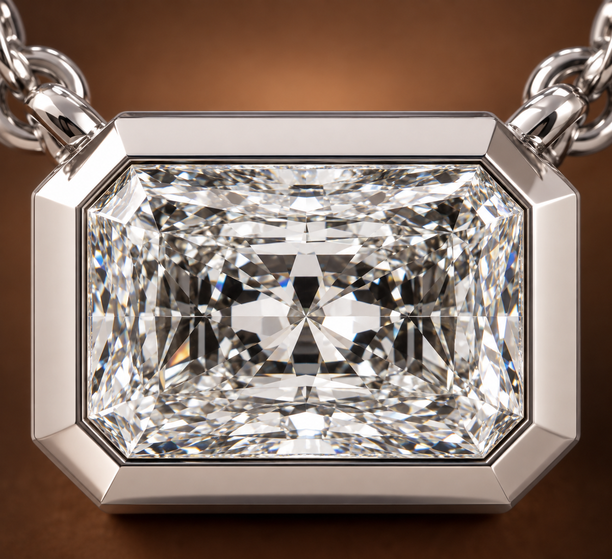 The Heavy Bezel Diamond Pendant
