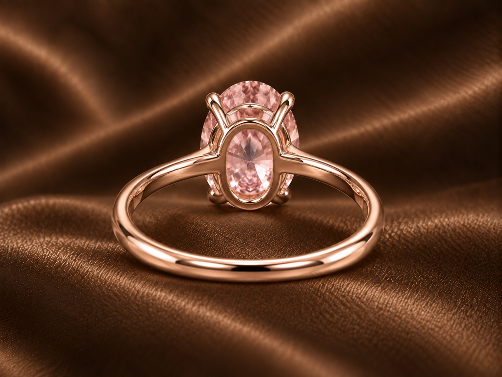 The Oval Pink Solitaire