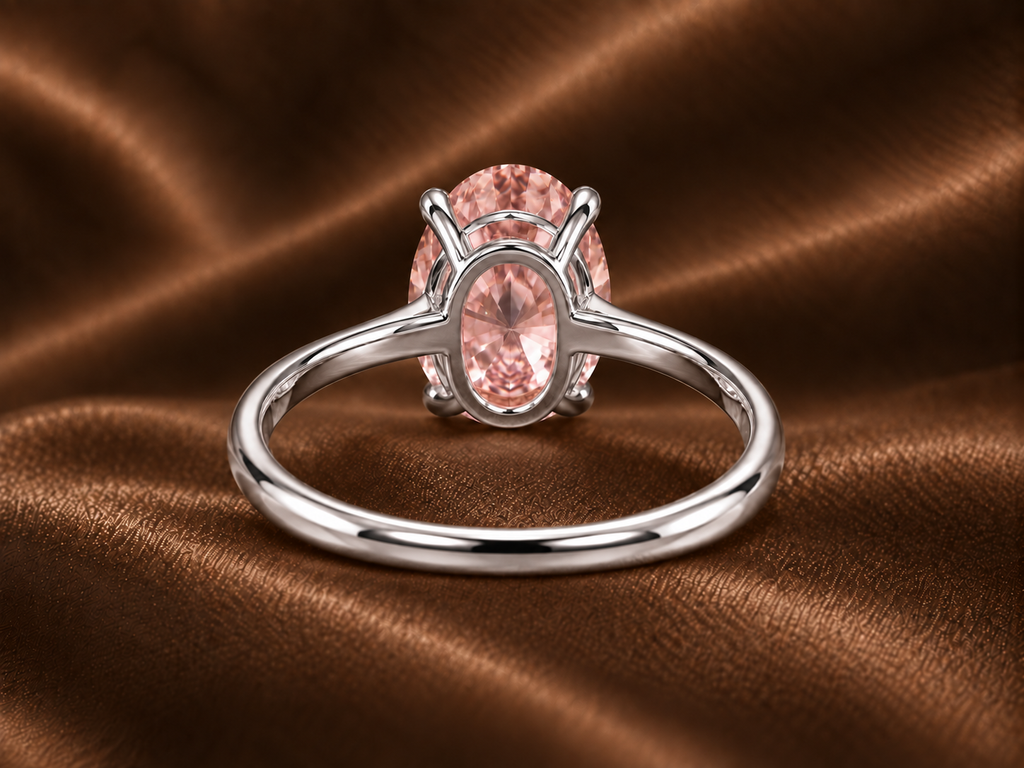 The Oval Pink Solitaire