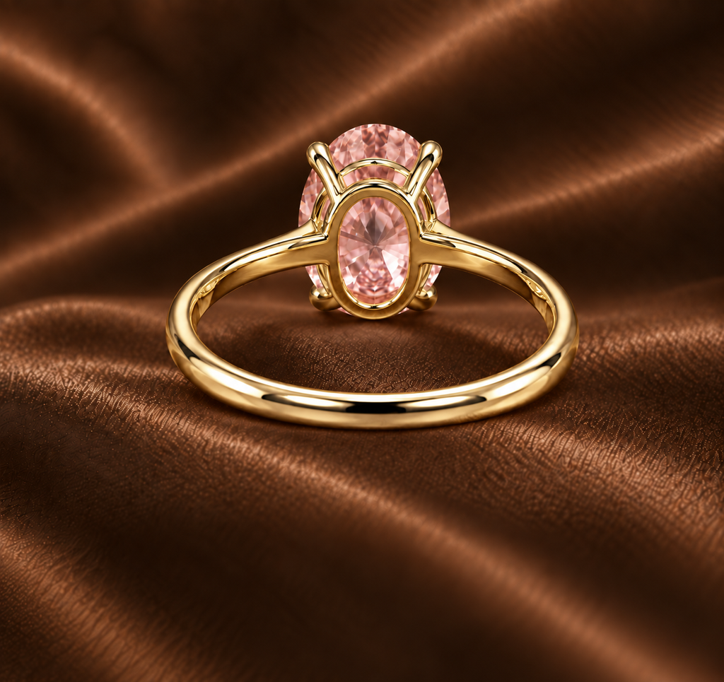The Oval Pink Solitaire