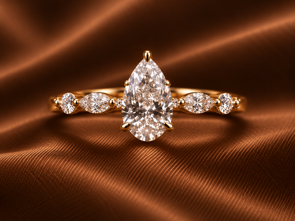 The Ethereal Pear Silhouette Ring
