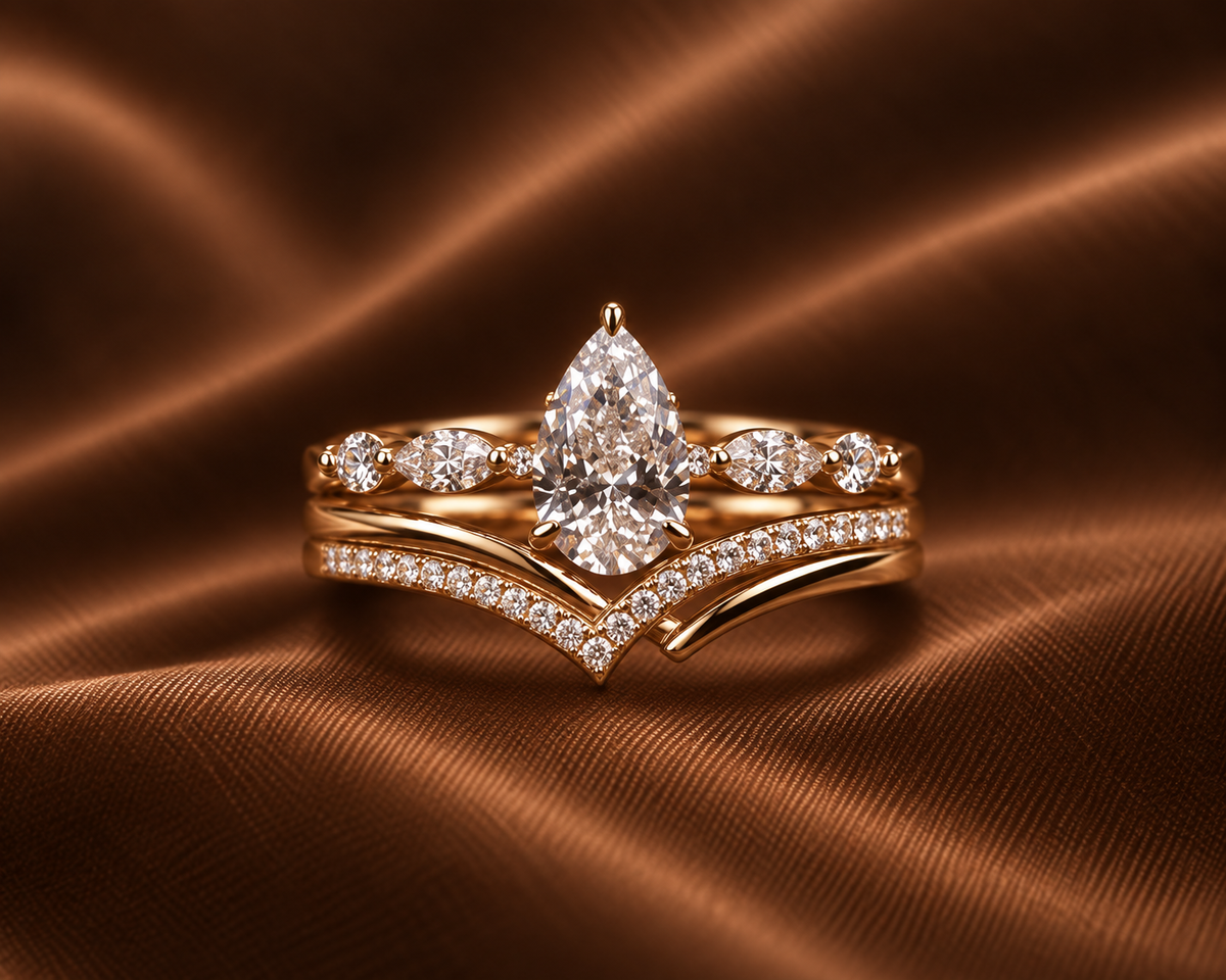 The Ethereal Pear Silhouette Ring
