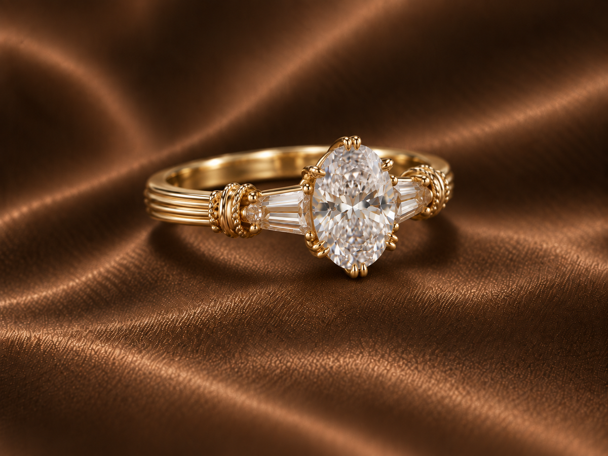 The Heirloom Oval Three-Stone Ring