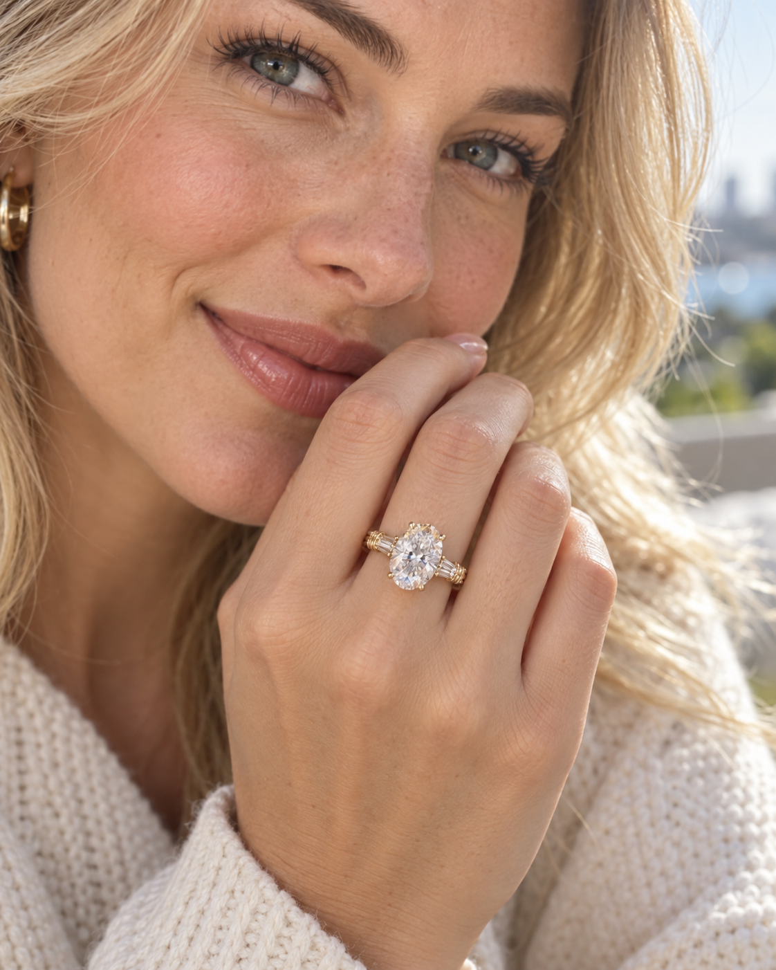 The Heirloom Oval Three-Stone Ring