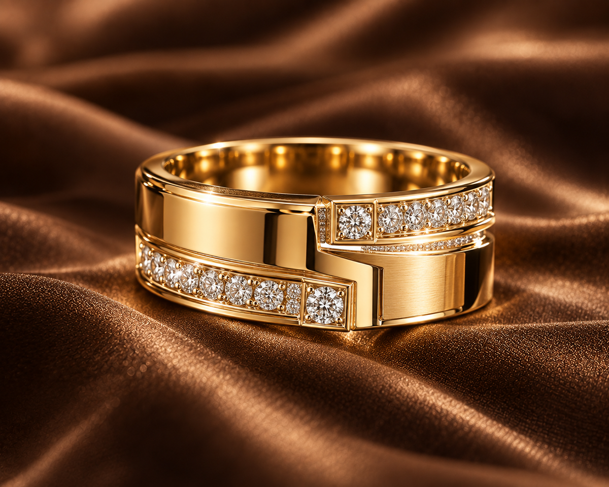 Geometric Diamond Men's Band