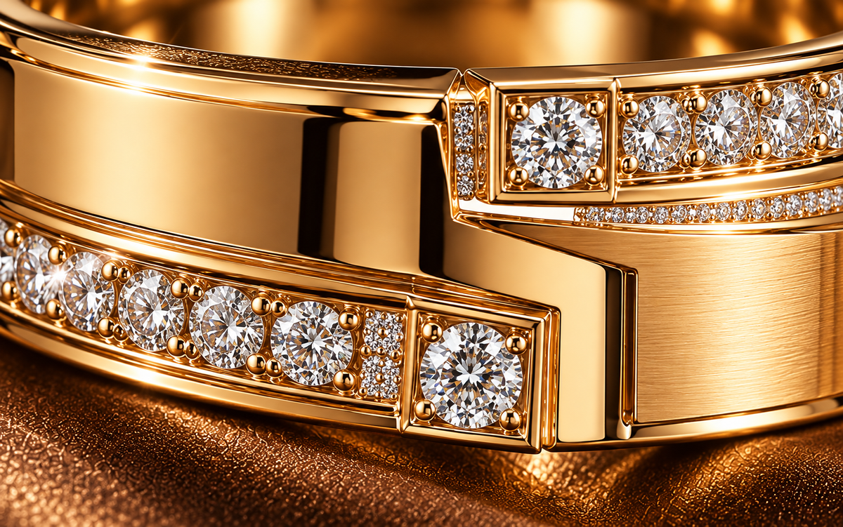 Geometric Diamond Men's Band