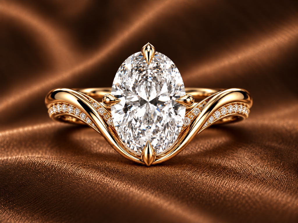 The Aurora Oval Vine Solitaire