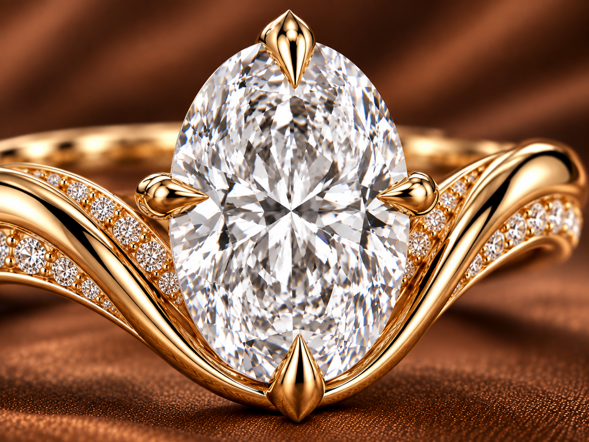 The Aurora Oval Vine Solitaire