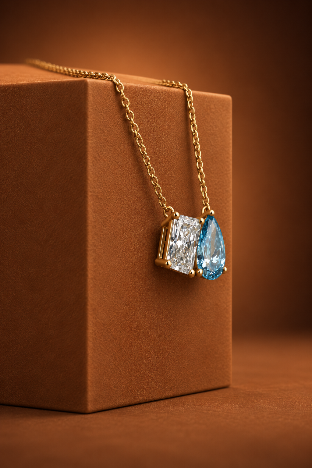 Radiant & Pear Toi et Moi Necklace