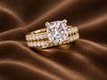 Cushion Cut Diamond Bridal Set