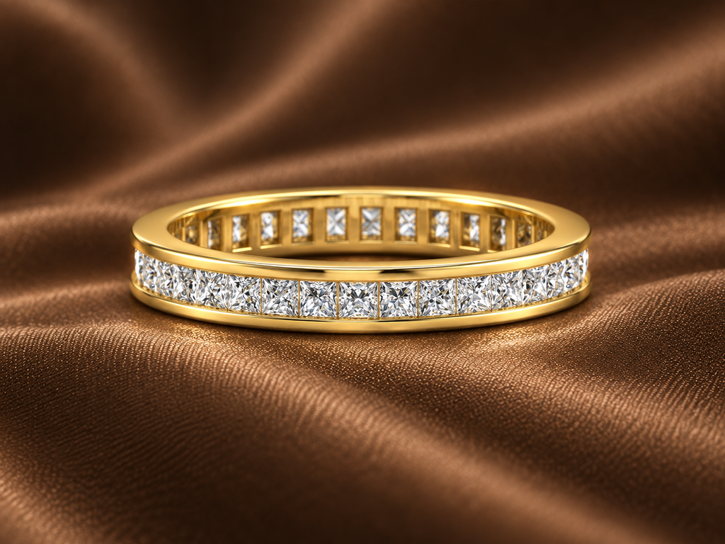 Princess Cut Eternity Band