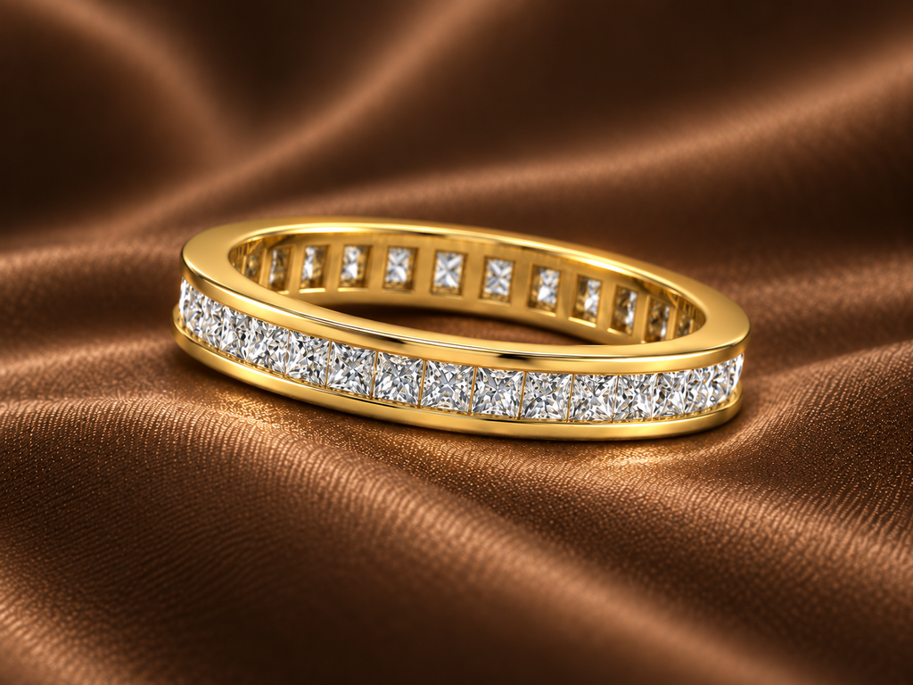 Princess Cut Eternity Band