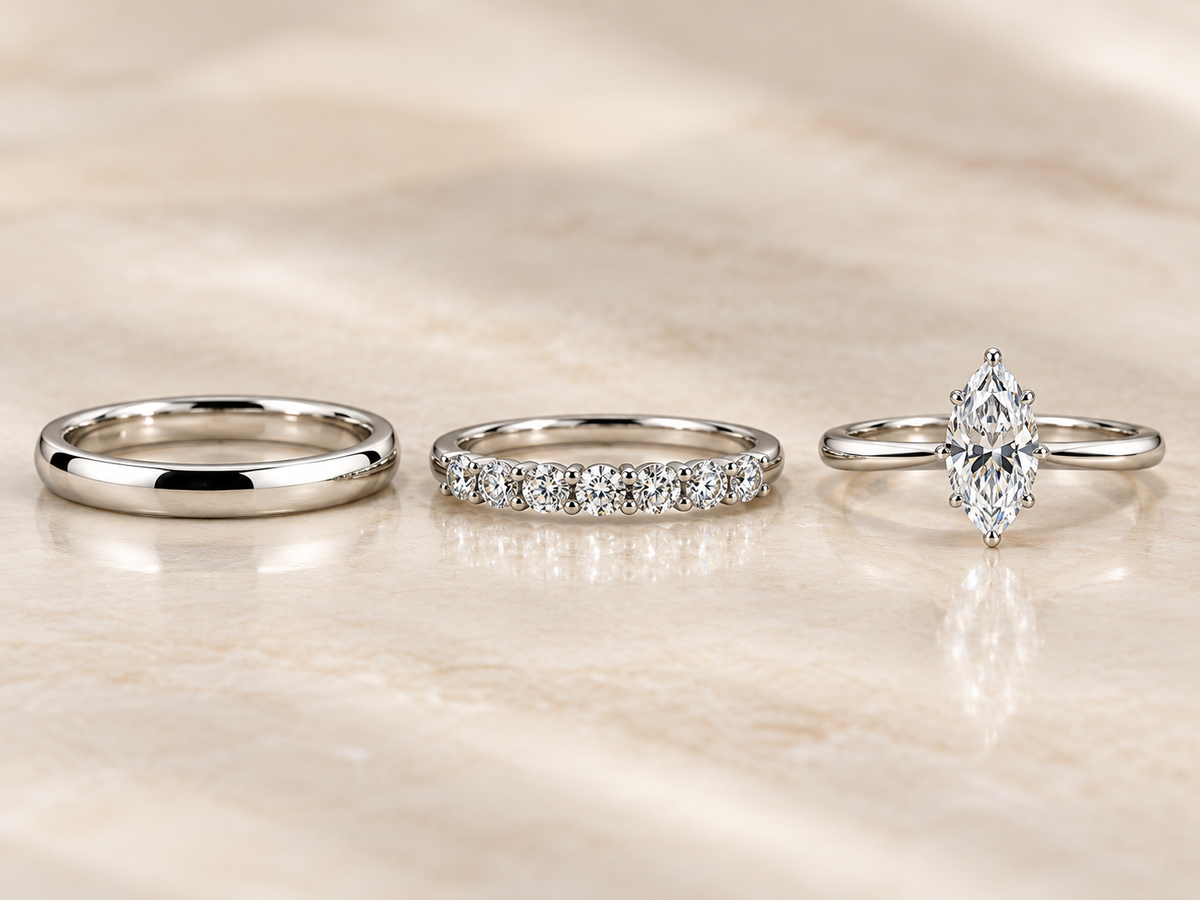 The Marquise Diamond Trio Stack