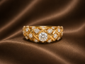 The Sculpted Diamond Braid Ring