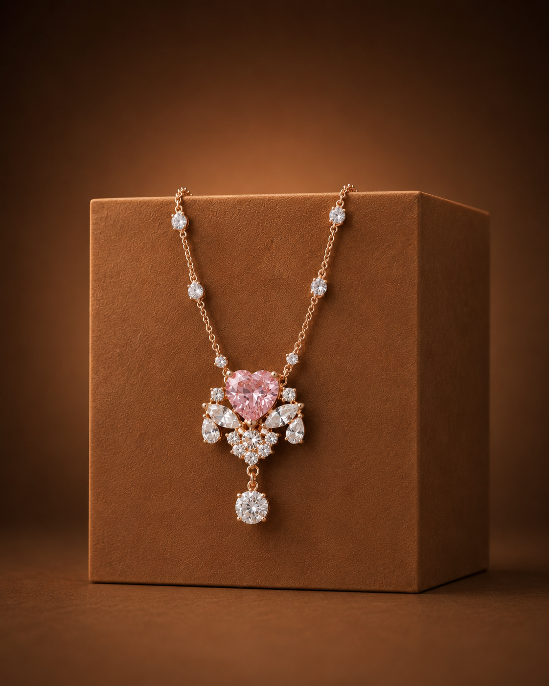 The Majestic Pink Heart Pendant