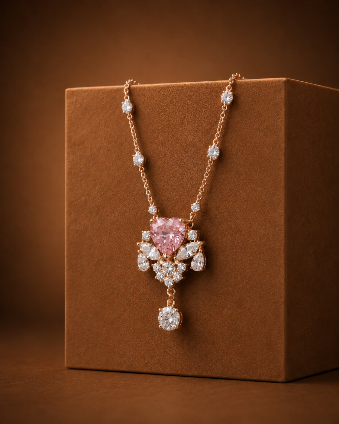 The Majestic Pink Heart Pendant
