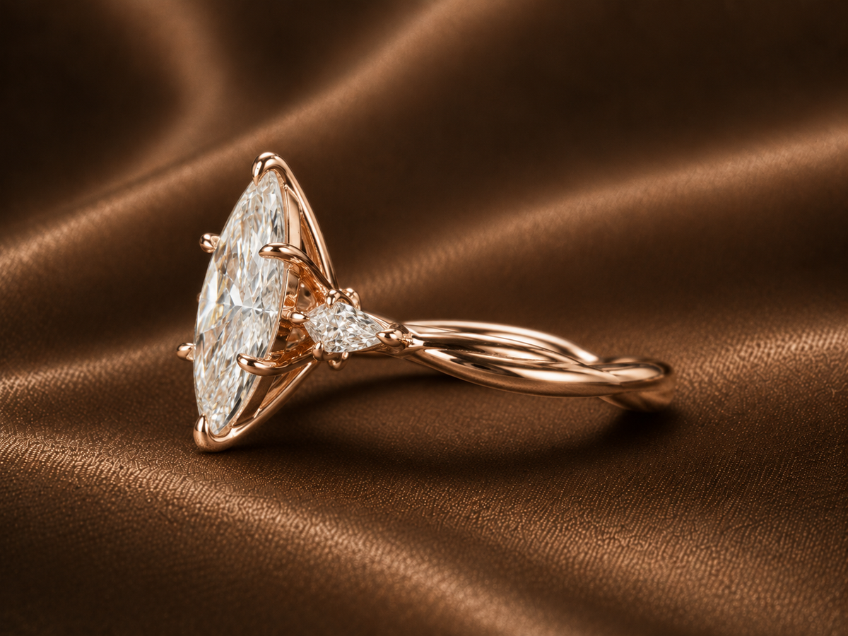 Luxe Marquise & Twisted Vine Ring