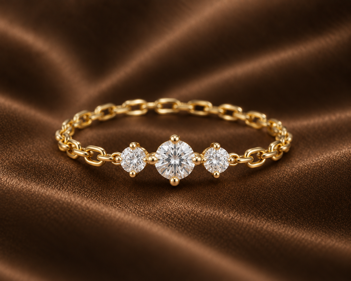 The Liquid Gold Chain Ring