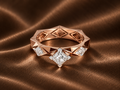 The Geometric Princess Cut Ring | Edgy Luxury Diamond Band